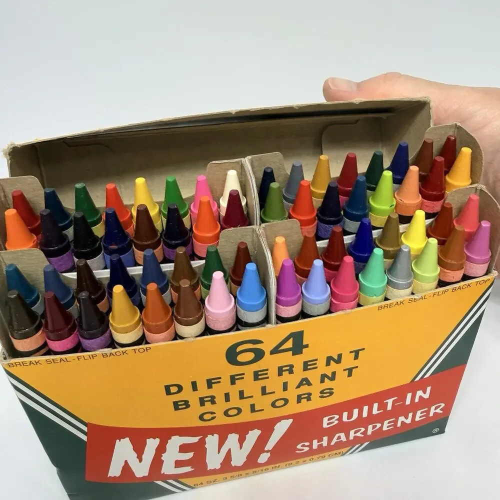 Limited Edition 1958 Style Crayola Crayons Binney Smith #64 Box Sharpener
